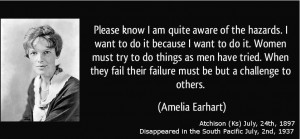 Quotation from Amelia M. Earhart 